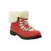 Wide Width Women's The Arctic Bootie by Comfortview in Pepper Red (Size 9 1/2 W)