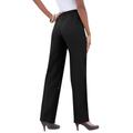 Plus Size Women's Classic Bend Over® Pant by Roaman's in Black (Size 16 T) Pull On Slacks