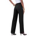 Plus Size Women's Classic Bend Over® Pant by Roaman's in Black (Size 20 W) Pull On Slacks