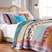 Thalia Quilt Set by Greenland Home Fashions in Blue (Size TWIN)