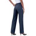 Plus Size Women's Classic Bend Over® Pant by Roaman's in Navy (Size 24 WP) Pull On Slacks