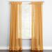 Wide Width BH Studio Sheer Voile Tab-Top Panel by BH Studio in Gold (Size 60" W 63" L) Window Curtain