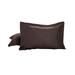 Luxury Hotel Tailored 2-Pack Standard/Queen Shams by Levinsohn Textiles in Dark Brown (Size STAND QUEEN)