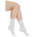 Plus Size Women's 6-Pack Rib Knit Socks by Comfort Choice in White (Size 1X) Tights