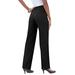 Plus Size Women's Classic Bend Over® Pant by Roaman's in Black (Size 34 WP) Pull On Slacks