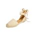 Extra Wide Width Women's The Shayla Flat Espadrille by Comfortview in Light Tan (Size 11 WW)