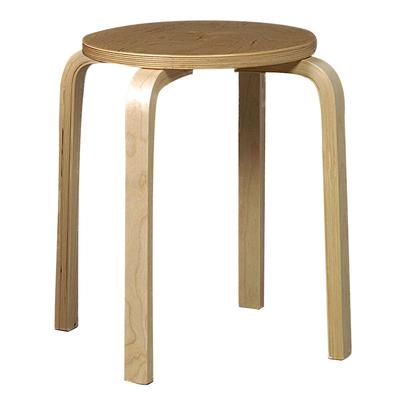 17" Bentwood Stool, Set of 4 by Linon Home Décor in Natural