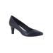 Extra Wide Width Women's Pointe Pump by Easy Street® in Navy (Size 6 WW)