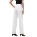 Plus Size Women's Classic Bend Over® Pant by Roaman's in White (Size 22 WP) Pull On Slacks