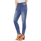 Plus Size Women's 360 Stretch Jegging by Denim 24/7 in Medium Stonewash (Size 32 W) Pull On Jeans Denim Legging