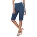 Plus Size Women's Comfort Stretch Bermuda Jean Short by Denim 24/7 in Medium Stonewash (Size 28 W)