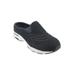 Extra Wide Width Women's The Traveltime Slip On Mule by Easy Spirit in Black Mesh (Size 11 WW)