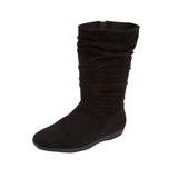 Wide Width Women's The Aneela Wide Calf Boot by Comfortview in Black (Size 9 W)