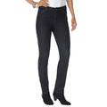 Plus Size Women's Invisible Stretch® Contour Skinny Jean by Denim 24/7 in Black Denim (Size 32 W)