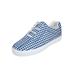 Extra Wide Width Women's The Bungee Slip On Sneaker by Comfortview in Navy Gingham (Size 10 1/2 WW)