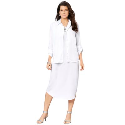 Plus Size Women's Three-Quarter Sleeve Jacket Dres...