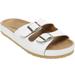 Wide Width Women's The Maxi Slip On Footbed Sandal by Comfortview in White (Size 8 1/2 W)