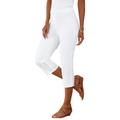 Plus Size Women's Comfort Stretch Capri Jean by Denim 24/7 in White Denim (Size 12 W)