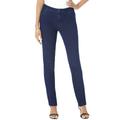 Plus Size Women's Invisible Stretch® Contour Skinny Jean by Denim 24/7 in Dark Wash (Size 28 W)