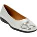 Women's The Fay Slip On Flat by Comfortview in Silver (Size 12 M)