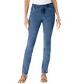 Plus Size Women's Invisible Stretch® Contour Skinny Jean by Denim 24/7 in Medium Wash (Size 32 W)