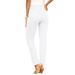 Plus Size Women's Invisible Stretch® Contour Straight-Leg Jean by Denim 24/7 in White Denim (Size 28 W)