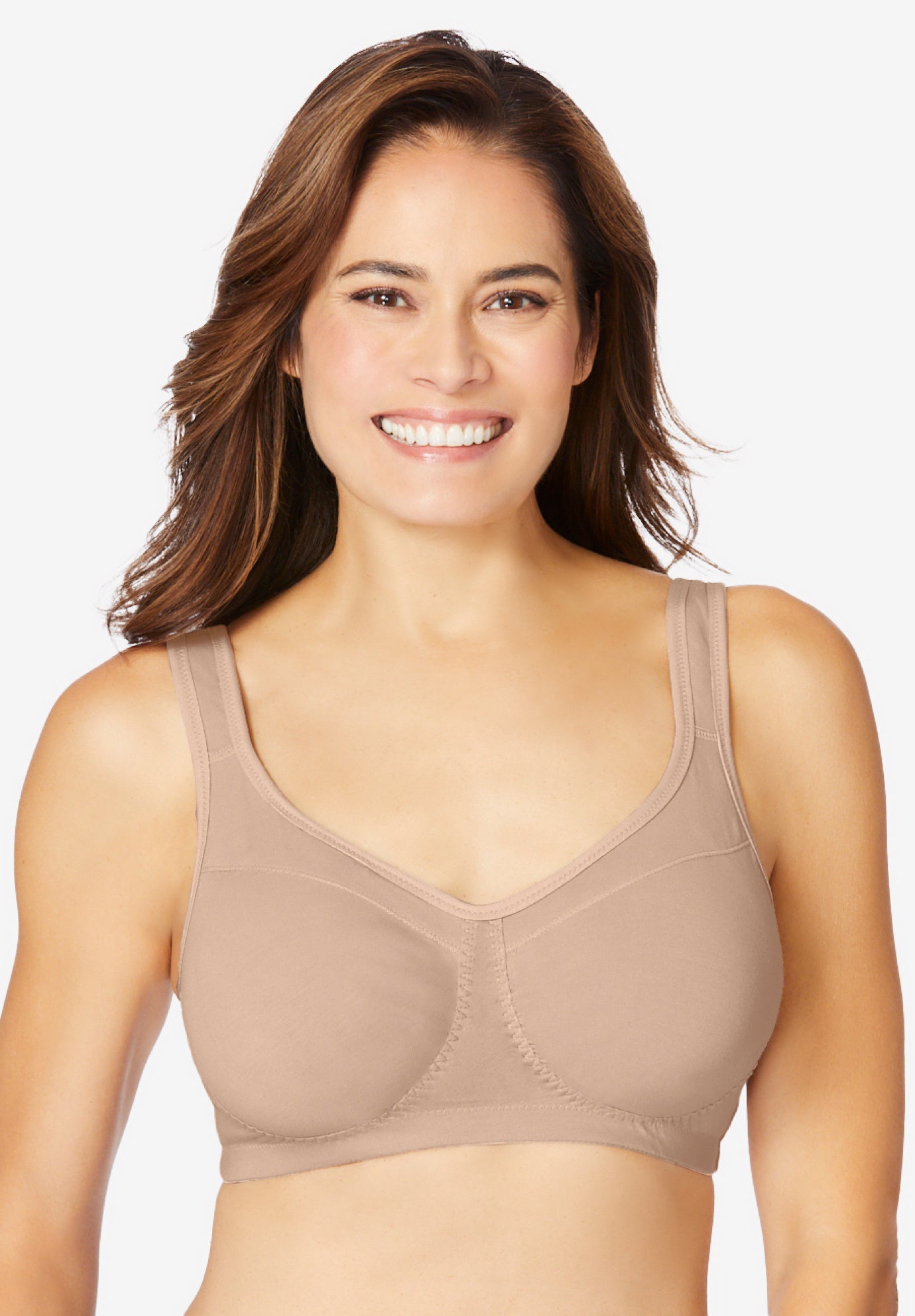 Plus Size Women's Wireless Leisure Bra by Comfort Choice in Nude (Size 40 G)