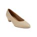 Extra Wide Width Women's The Vida Slip On Pump by Comfortview in Bone (Size 9 1/2 WW)