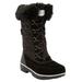 Wide Width Women's The Eileen Waterproof Boot by Comfortview in Black Silver Multi (Size 10 W)
