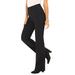 Plus Size Women's Bootcut Comfort Stretch Jean by Denim 24/7 in Black Denim (Size 28 WP) Elastic Waist