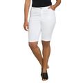 Plus Size Women's Invisible Stretch® Contour Bermuda Short by Denim 24/7 in White Denim (Size 14 W)