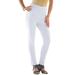 Plus Size Women's Skinny-Leg Comfort Stretch Jean by Denim 24/7 in White Denim (Size 30 WP) Elastic Waist Jegging