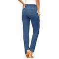 Plus Size Women's Invisible Stretch® Contour Straight-Leg Jean by Denim 24/7 in Medium Wash (Size 28 T)