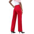 Plus Size Women's Classic Bend Over® Pant by Roaman's in Vivid Red (Size 34 W) Pull On Slacks