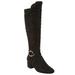 Wide Width Women's The Ruthie Wide Calf Boot by Comfortview in Black (Size 9 W)