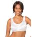 Plus Size Women's Satin Wireless Comfort Bra by Comfort Choice in White (Size 48 G)