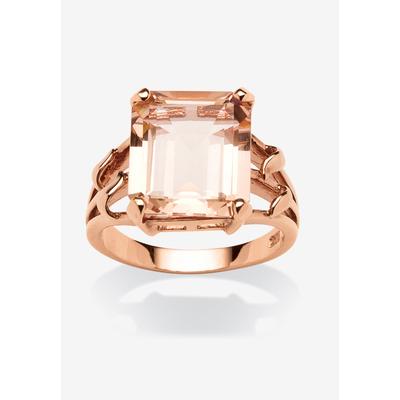 Plus Size Women's Rose Gold-Plated & Sterling Silver Cocktail Ring by PalmBeach Jewelry in Rose (Size 10)