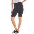 Plus Size Women's Essential Stretch Lace-Trim Short by Roaman's in Black (Size 26/28)
