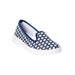 Wide Width Women's The Dottie Slip On Sneaker by Comfortview in Denim Eyelet (Size 8 1/2 W)