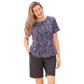 Plus Size Women's The Swim Tee by Swim 365 in Black Confetti (Size 26/28) Rash Guard