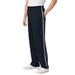 Men's Big & Tall Striped Lightweight Sweatpants by KingSize in Black (Size 2XL)