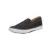 Men's Canvas Slip-On Shoes by KingSize in Black (Size 12 M) Loafers Shoes