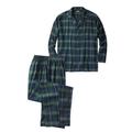 Men's Big & Tall Plaid Flannel Pajama Set by KingSize in Balsam Plaid (Size 2XL) Pajamas