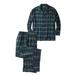 Men's Big & Tall Plaid Flannel Pajama Set by KingSize in Balsam Plaid (Size 2XL) Pajamas