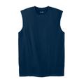 Men's Big & Tall Shrink-Less™ Lightweight Muscle T-Shirt by KingSize in Navy (Size 3XL)