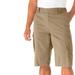 Men's Big & Tall 14" Side Elastic Cargo Shorts by KingSize in Khaki (Size 66)