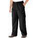 Men's Big & Tall Knockarounds® Full-Elastic Waist Cargo Pants by KingSize in Black (Size 2XL 40)