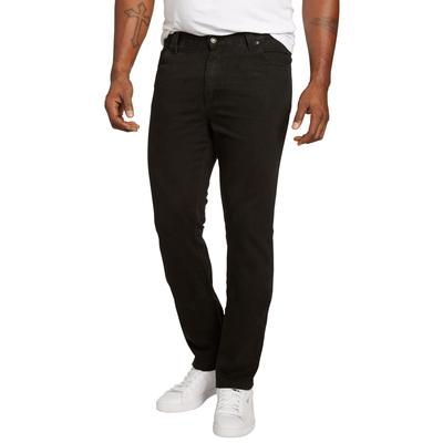 Men’s Big & Tall Athletic Fit Side Elastic 5-Pocket Jeans by Liberty Blues in Black Denim (Size 40 40)