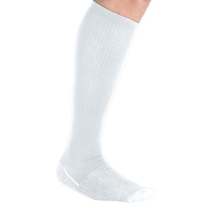 Men's Big & Tall Over-the-Calf Compression Silver Socks by KingSize in White (Size 2XL)