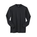 Men's Big & Tall Mock Turtleneck Long-Sleeve Cotton Tee by KingSize in Heather Charcoal (Size 8XL)